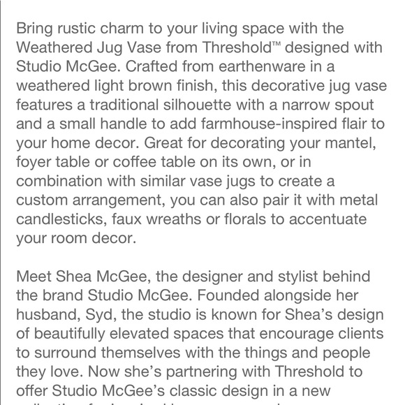 BLOGGER FAVORITE! STUDIO MCGEE WEATHERED JUG 8”x7” - Picture 10 of 11